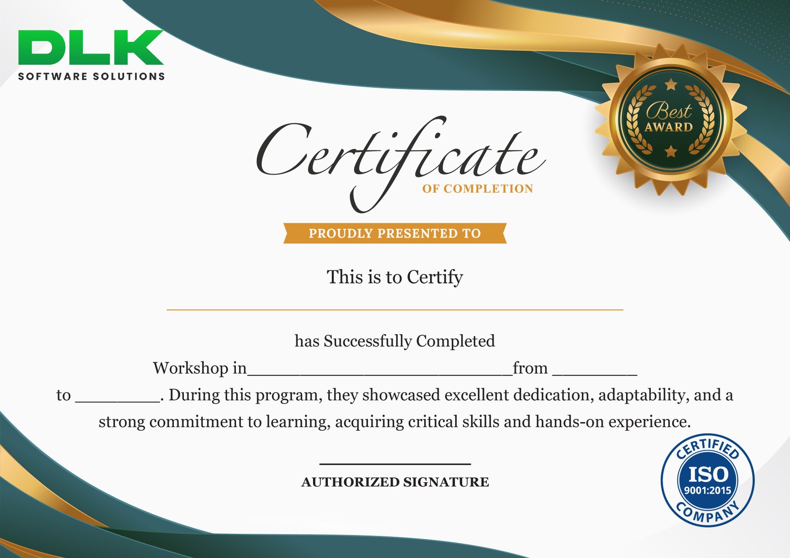Workshop Certificate